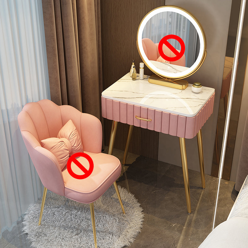 Lighted Mirror Makeup Vanity Desk Standing Makeup Vanity Set with Drawer
