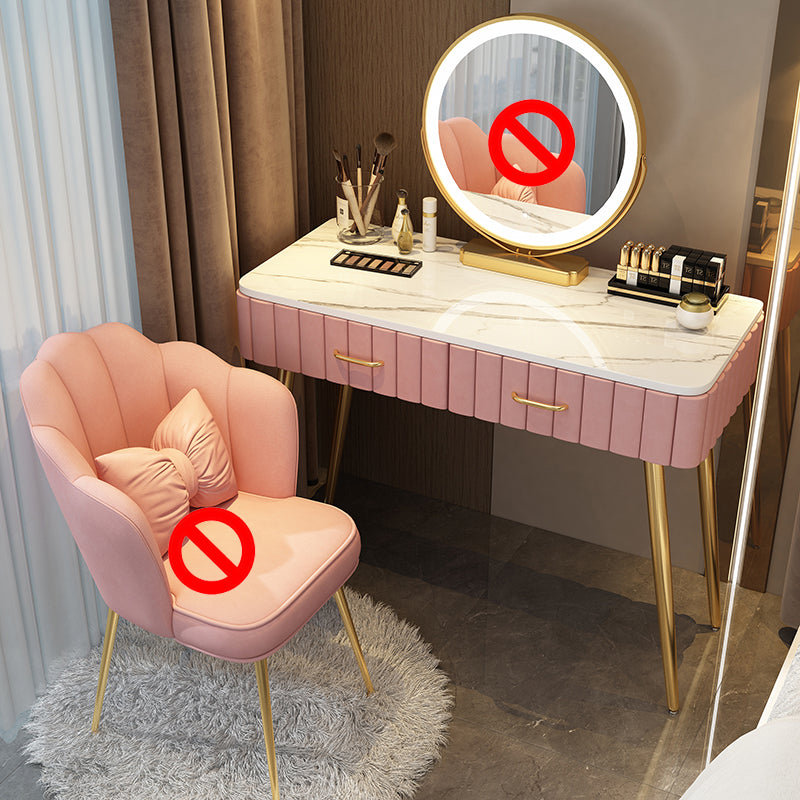 Lighted Mirror Makeup Vanity Desk Standing Makeup Vanity Set with Drawer