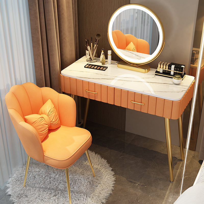 Lighted Mirror Makeup Vanity Desk Standing Makeup Vanity Set with Drawer