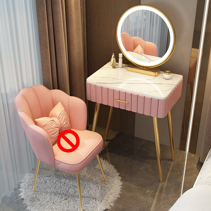 Lighted Mirror Makeup Vanity Desk Standing Makeup Vanity Set with Drawer