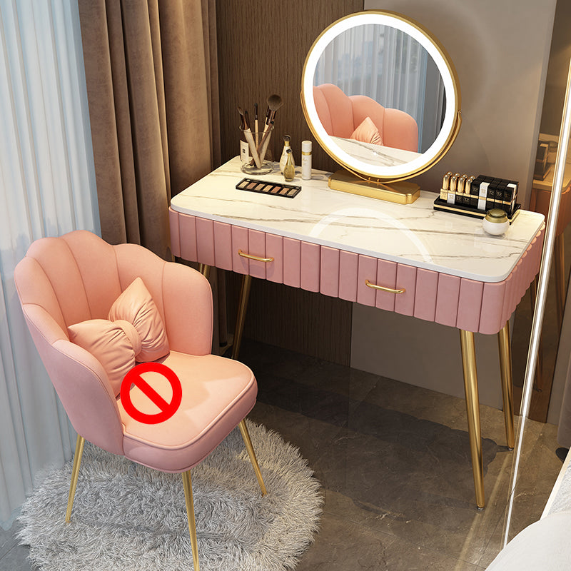 Lighted Mirror Makeup Vanity Desk Standing Makeup Vanity Set with Drawer