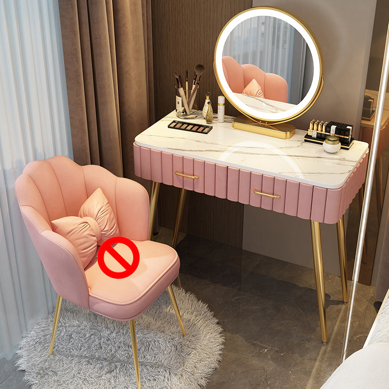 Lighted Mirror Makeup Vanity Desk Standing Makeup Vanity Set with Drawer
