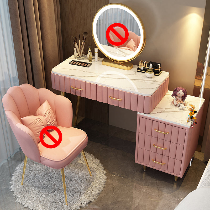 Lighted Mirror Makeup Vanity Desk Standing Makeup Vanity Set