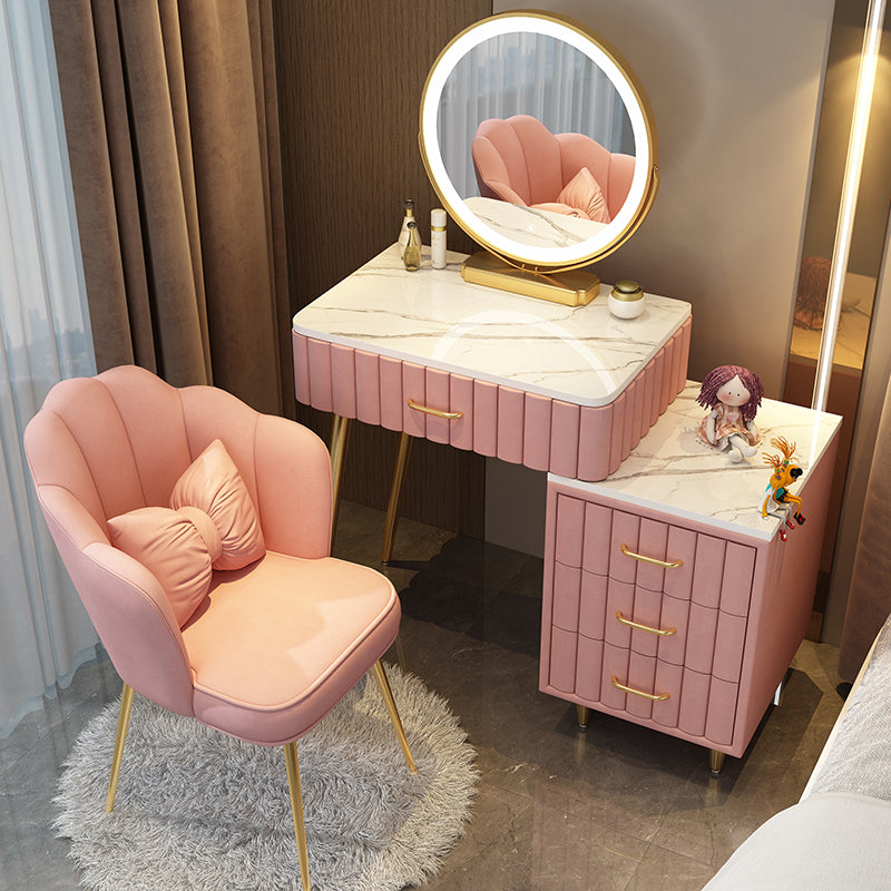 Lighted Mirror Makeup Vanity Desk Standing Makeup Vanity Set