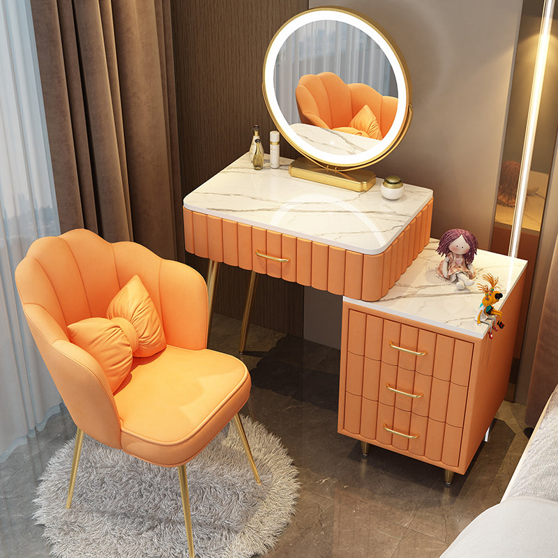 Lighted Mirror Makeup Vanity Desk Standing Makeup Vanity Set