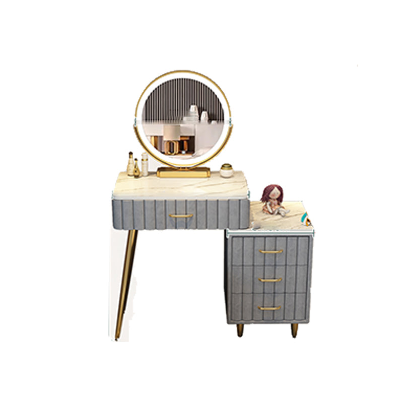 Lighted Mirror Makeup Vanity Desk Standing Makeup Vanity Set