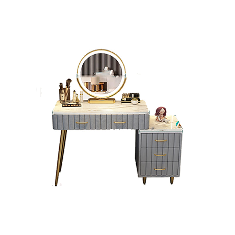 Lighted Mirror Makeup Vanity Desk Standing Makeup Vanity Set