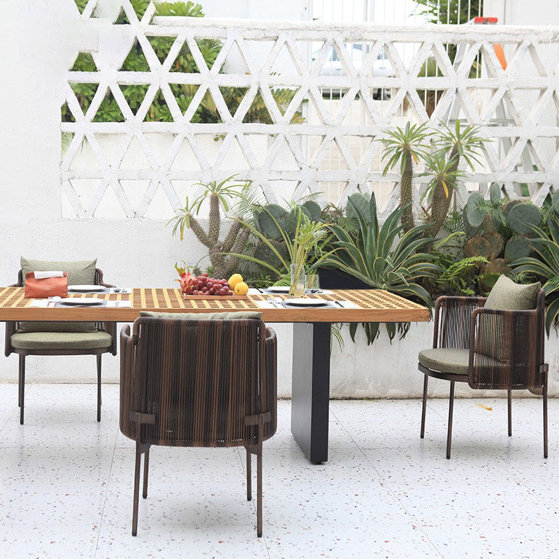 Solid Wood Dining Set Wood Rectangular 1/7/9 Pieces Dining Set