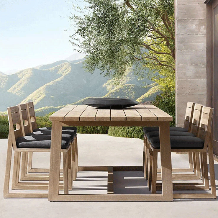 Solid Wood Dining Set Mildew Resistant 1/5/7 Pieces Dining Set