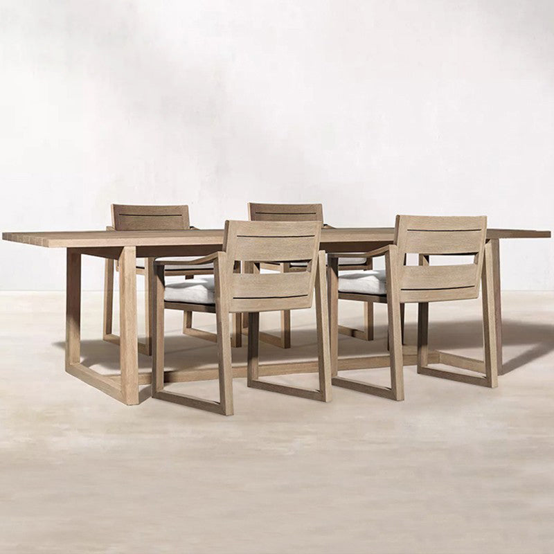 Solid Wood Dining Set Mildew Resistant 1/5/7 Pieces Dining Set