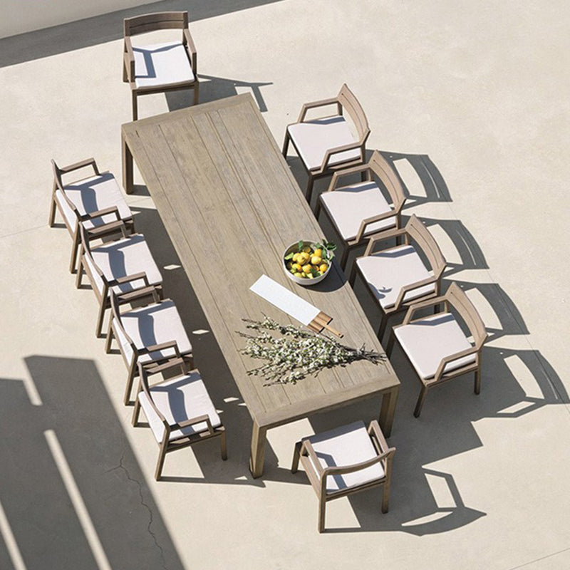 Boho Style Dining Set Wood Rectangular 1/5/11 Pieces Dining Set