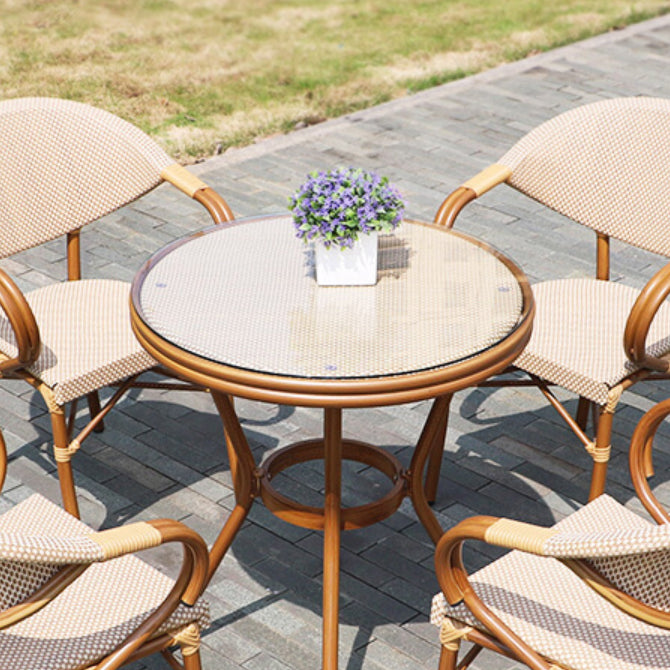 1/3/5 Pieces Patio Dining Table Set Contemporary Bistro Table Set