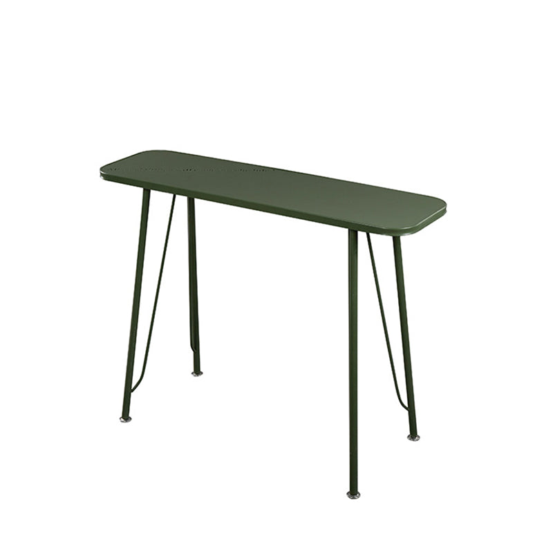 Industrial Rectangle Dining Table Metal Outdoor Table with Metal Base