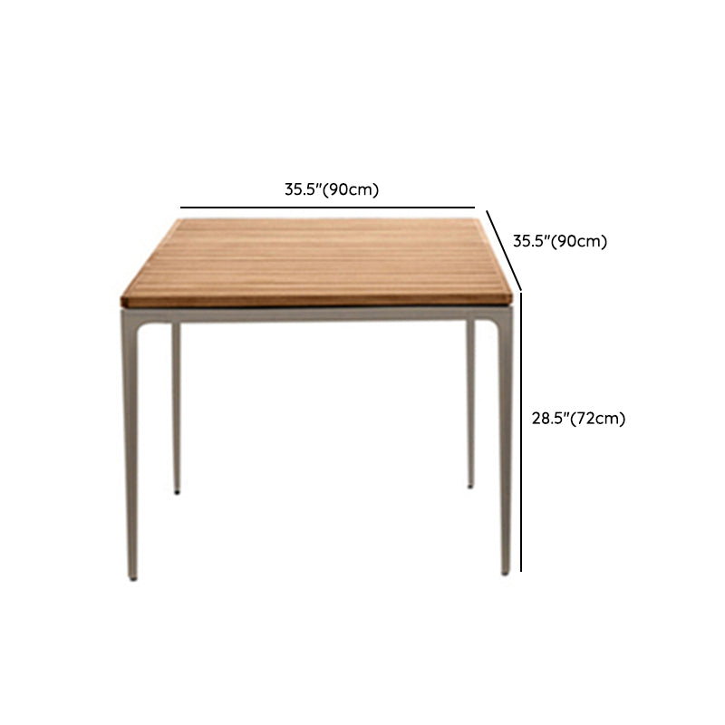 Contemporary Aluminum Frame Patio Table Outdoor Dining Table