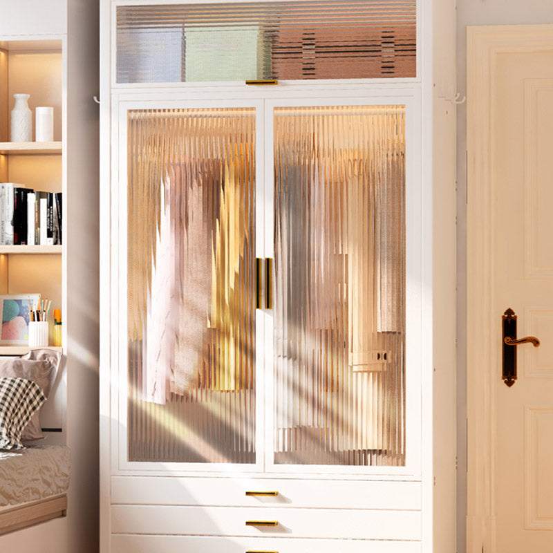 Modern Style Combination Armoire Glass Wardrobe Cabinet for Home