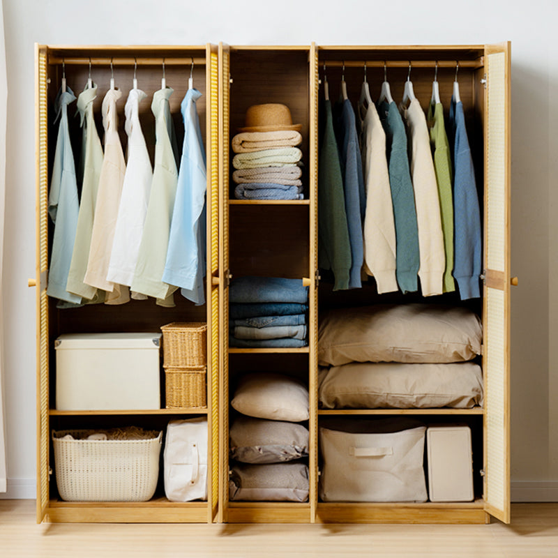 Modern Style Wardrobe Cabinet Wooden Wardrobe Armoire with Shelves