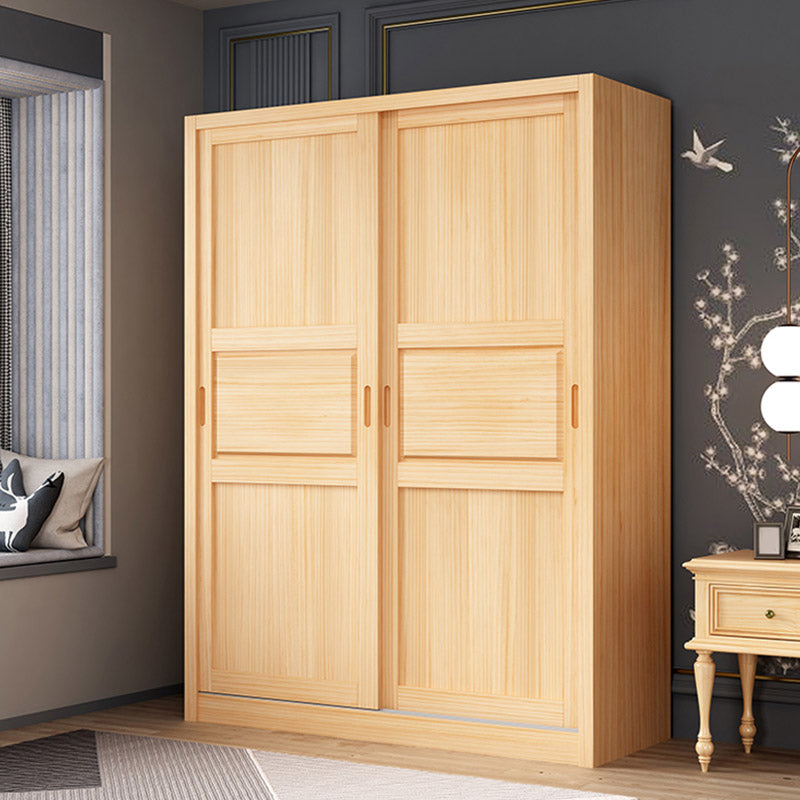 Modern Wardrobe Armoire Solid Wood Wardrobe Cabinet with Doors