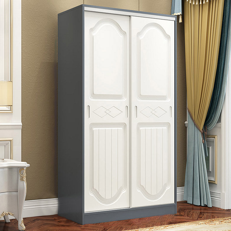 Contemporary Wardrobe Armoire Wood Combination Armoire With Doors