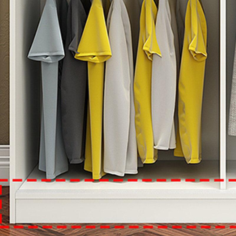 Contemporary Wardrobe Armoire Wood Combination Armoire With Doors