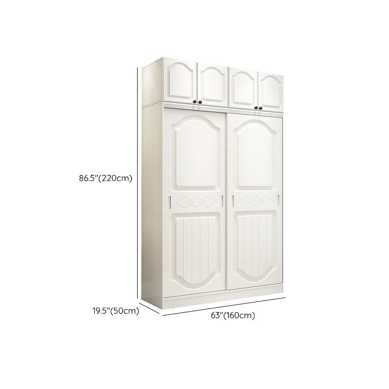 Contemporary Wardrobe Armoire Wood Combination Armoire With Doors