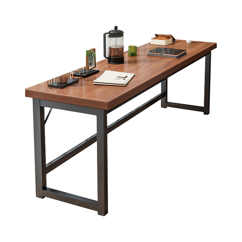 Industrial Wooden Bistro Bar Table Rectangle Metal Base Bar Table
