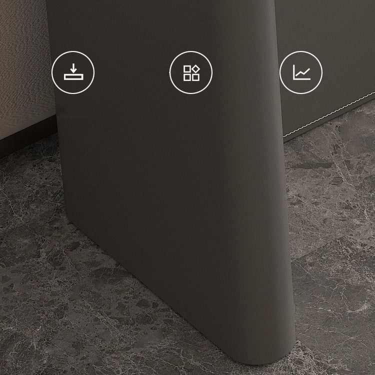 Modern Style Bistro Bar Table Rectangle Stone Top Bar Table for Living Room