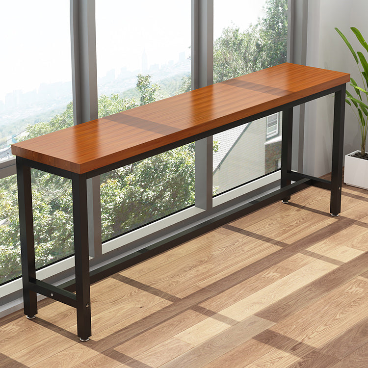 Industrial Bar Table Rectangle Wood Bar Table for Dining Room