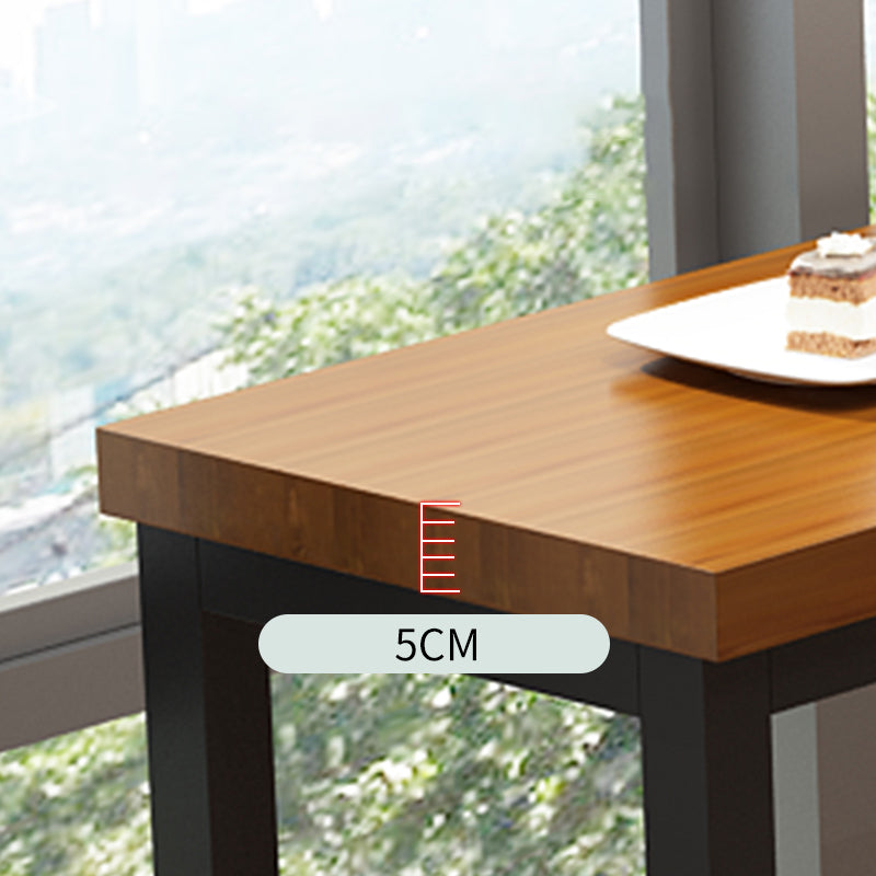 Industrial Bar Table Rectangle Wood Bar Table for Dining Room