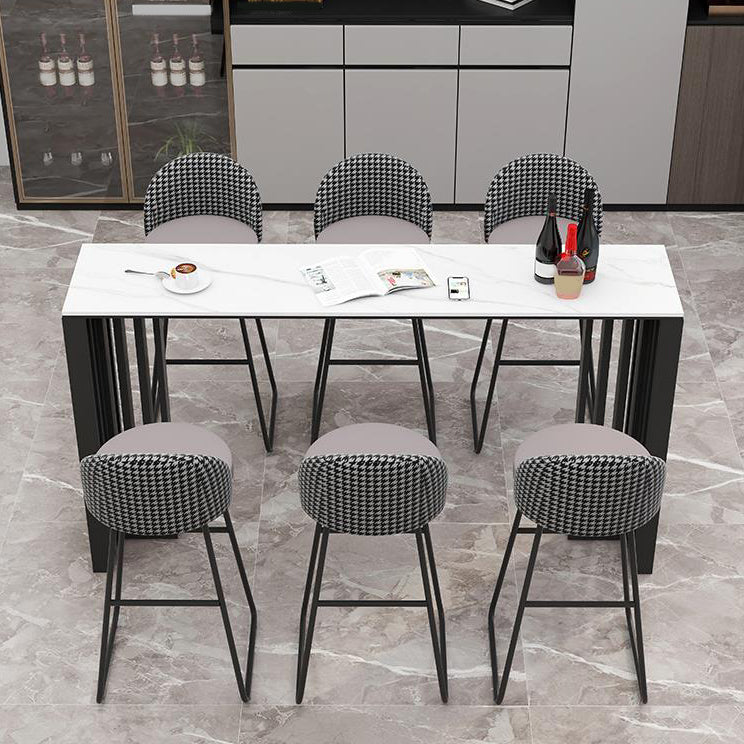 Modern Style Bar Table Rectangle Stone Bar Table for Living Room