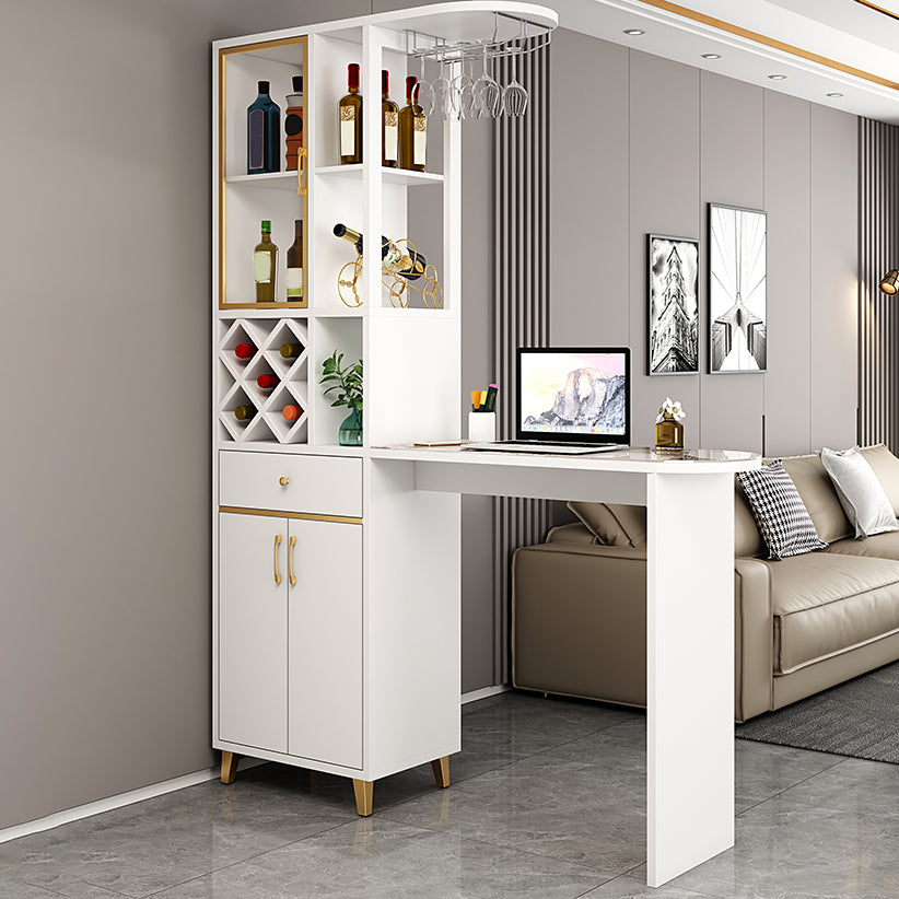 Modern Style Bar Table Stone Bar Table with Storage for Living Room