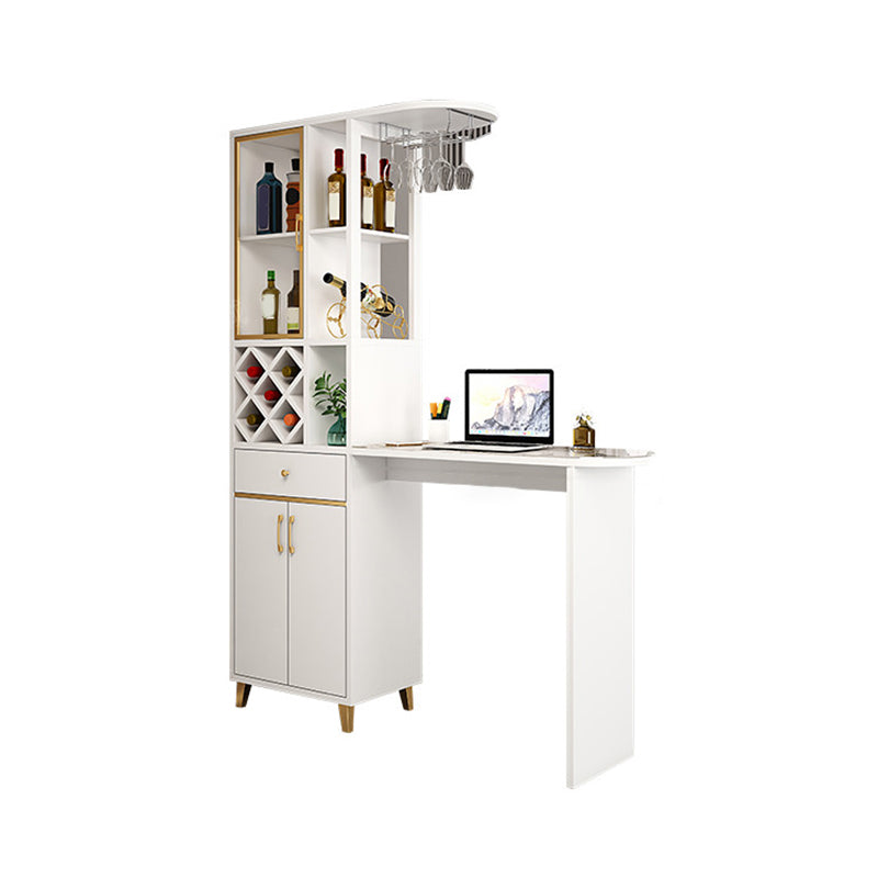 Modern Style Bar Table Stone Bar Table with Storage for Living Room