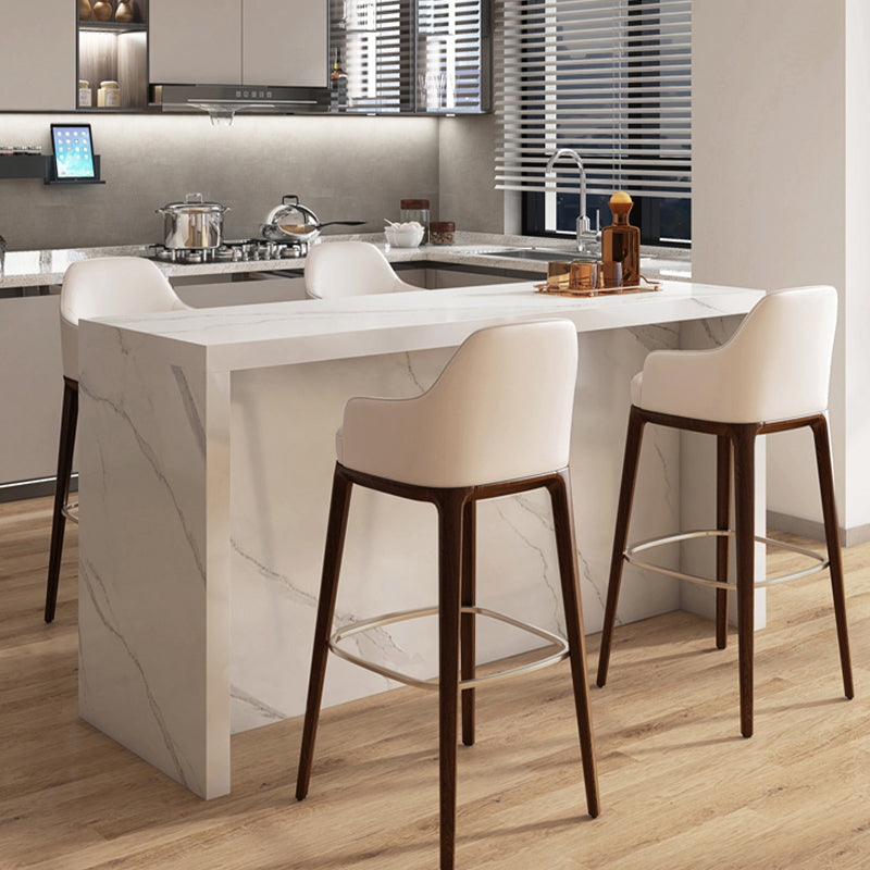 Modern Style Bar Table Stone Rectangle Bar Table for Living Room