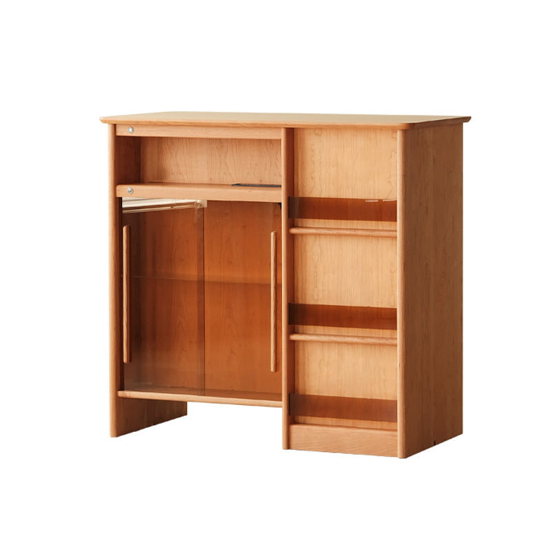 Modern Style Bar Table Rectangle Storage Wood Bar Table for Living Room