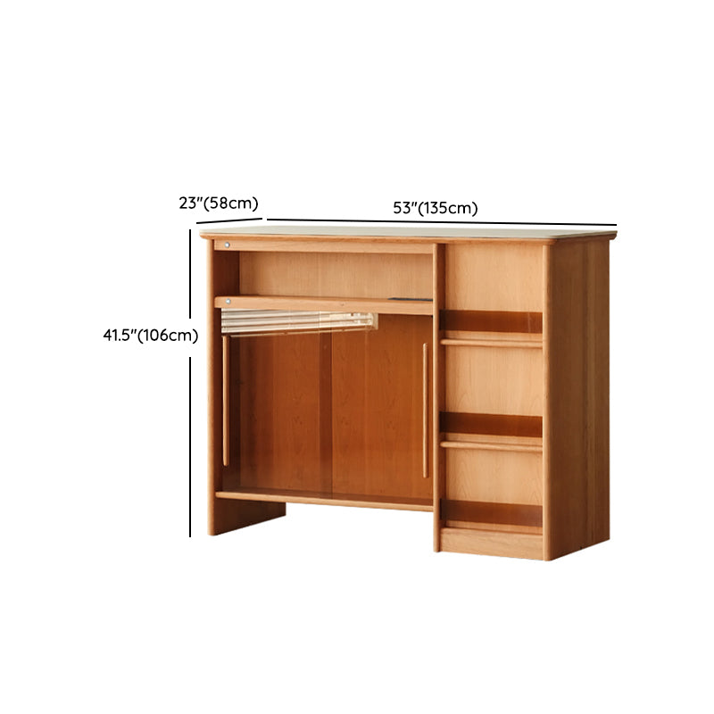 Modern Style Bar Table Rectangle Storage Wood Bar Table for Living Room