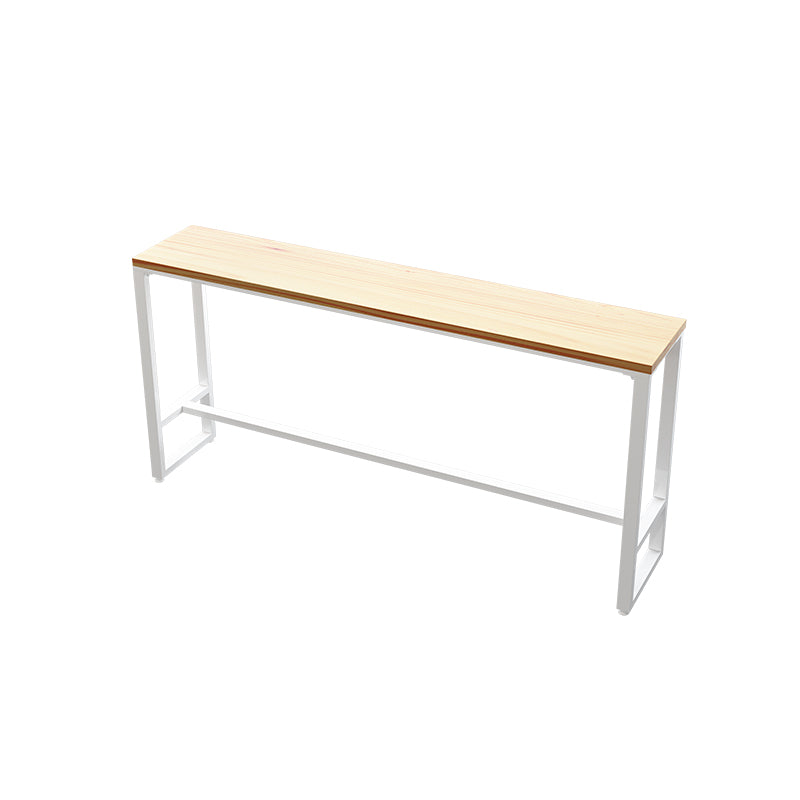 Modern Bar Table Rectangle Solid Wood Bar Table for Dining Room