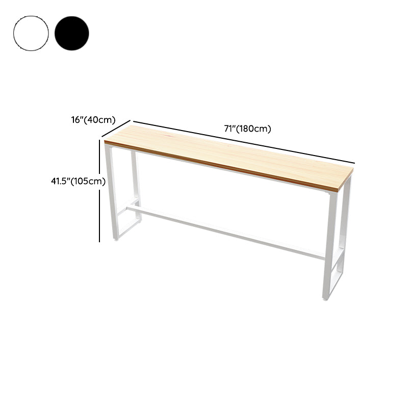 Modern Bar Table Rectangle Solid Wood Bar Table for Dining Room