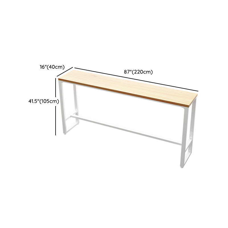Modern Bar Table Rectangle Solid Wood Bar Table for Dining Room