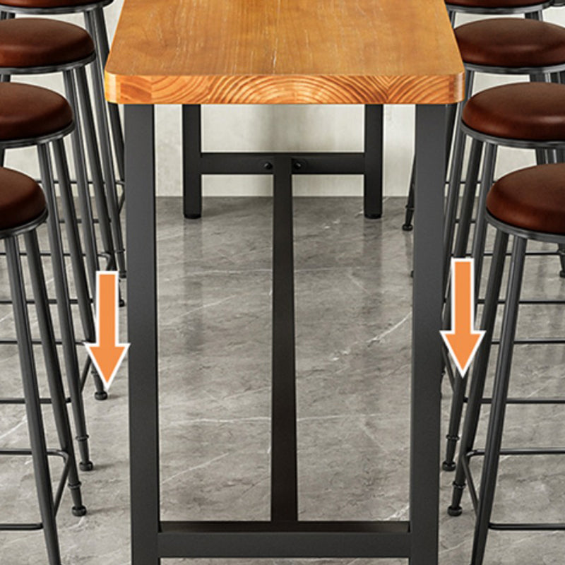 1/2/9 Pieces Bar Stool and Table Set Solid Wood Pub Table Set