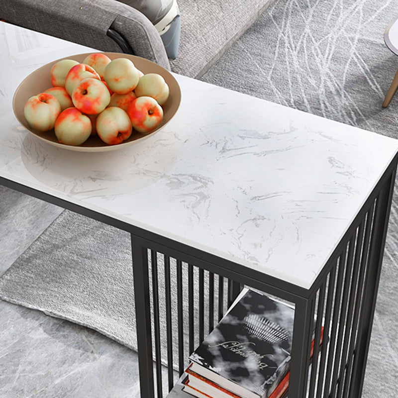 Modern Bar Bistro Set 1/2/3 Pieces Stone Rectangle Bar table with Upholstered Stools