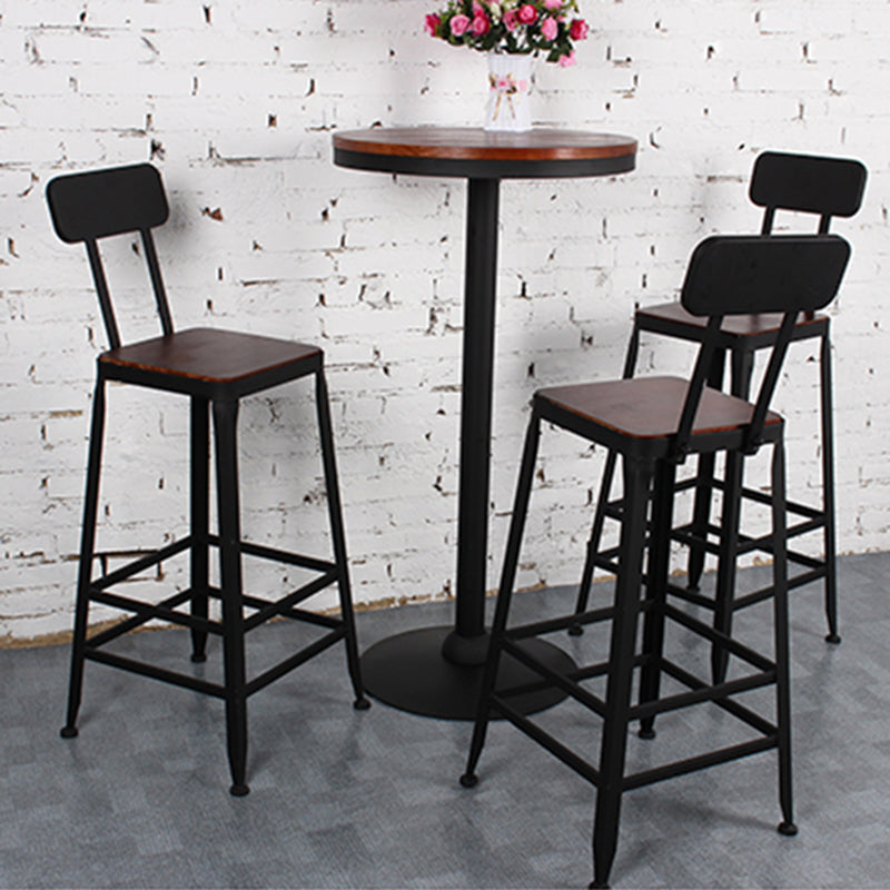 1/4 Pieces Table and Stool Set Solid Wood Pub Dining Set for Dining Room