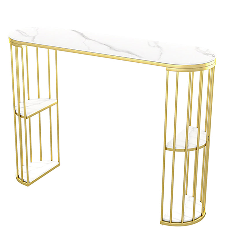 Modern Style Bar Table Set 1/2/3 Pieces Stone Rectangle Bistro Set for Indoor