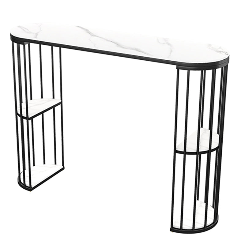 Modern Style Bar Table Set 1/2/3 Pieces Stone Rectangle Bistro Set for Indoor