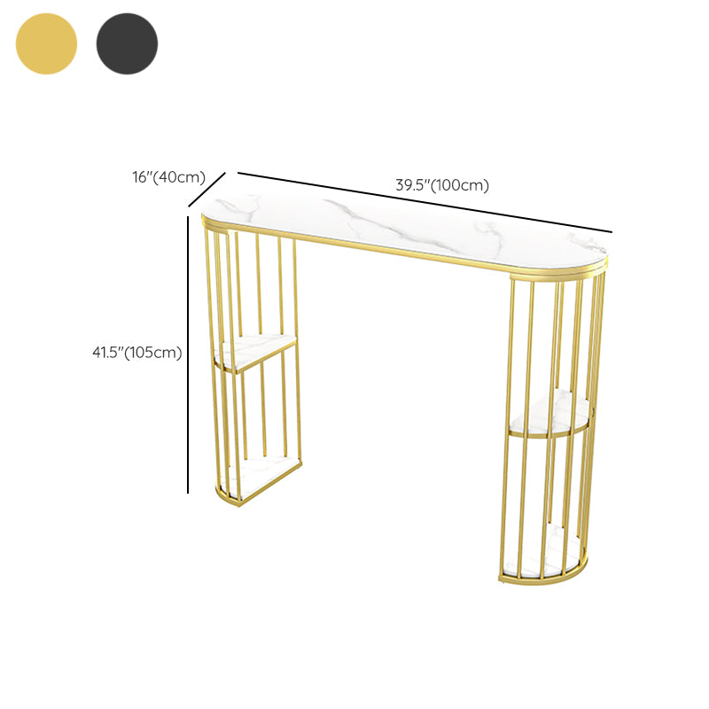 Modern Style Bar Table Set 1/2/3 Pieces Stone Rectangle Bistro Set for Indoor