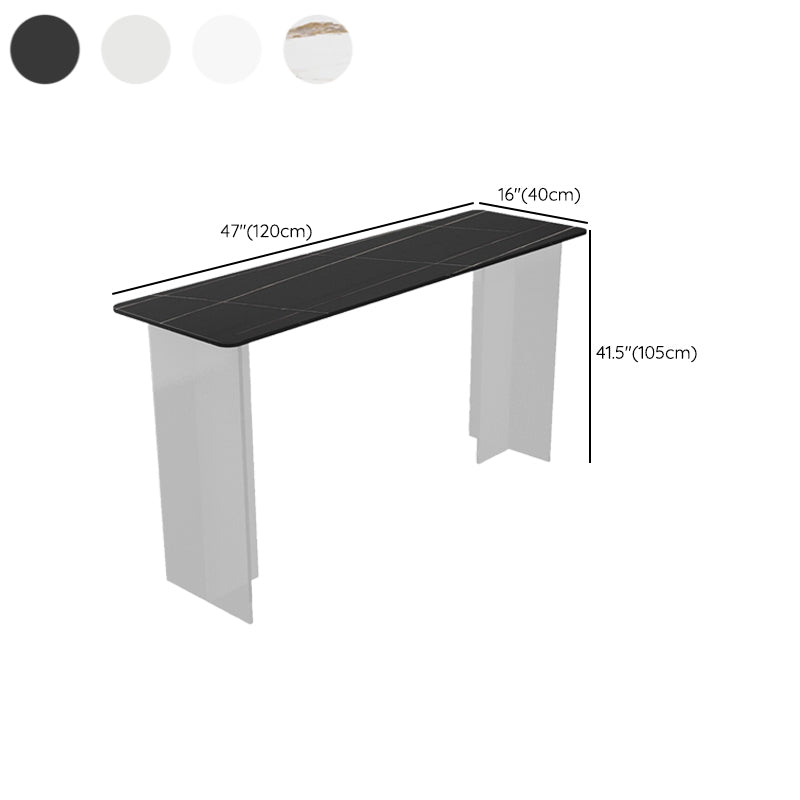 Modern Bar Table Set 1/2/3 Pieces Stone Rectangle Bistro Set for Indoor