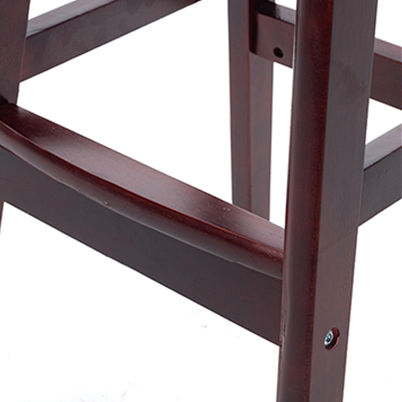Solid Wood Bar Stools Industrial Style Armless Stool with Low Back