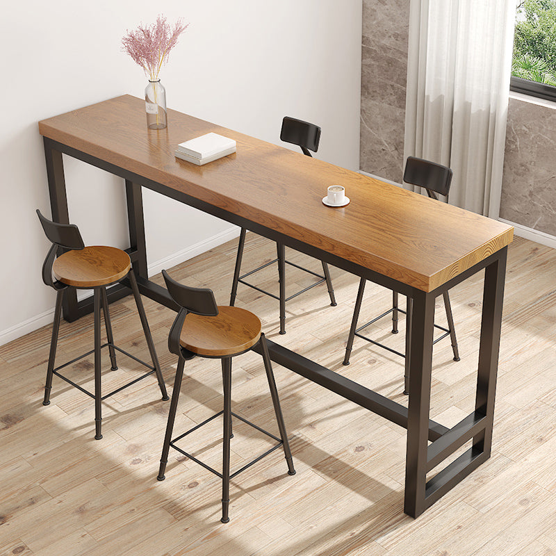 Contemporary Round Dining Stools Metal Barstools with Footrest