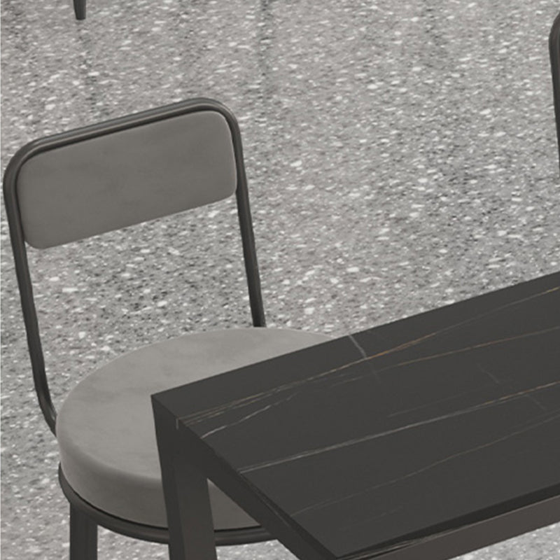Round Upholstered Dining Stools Armless Bar Stools with Footrest