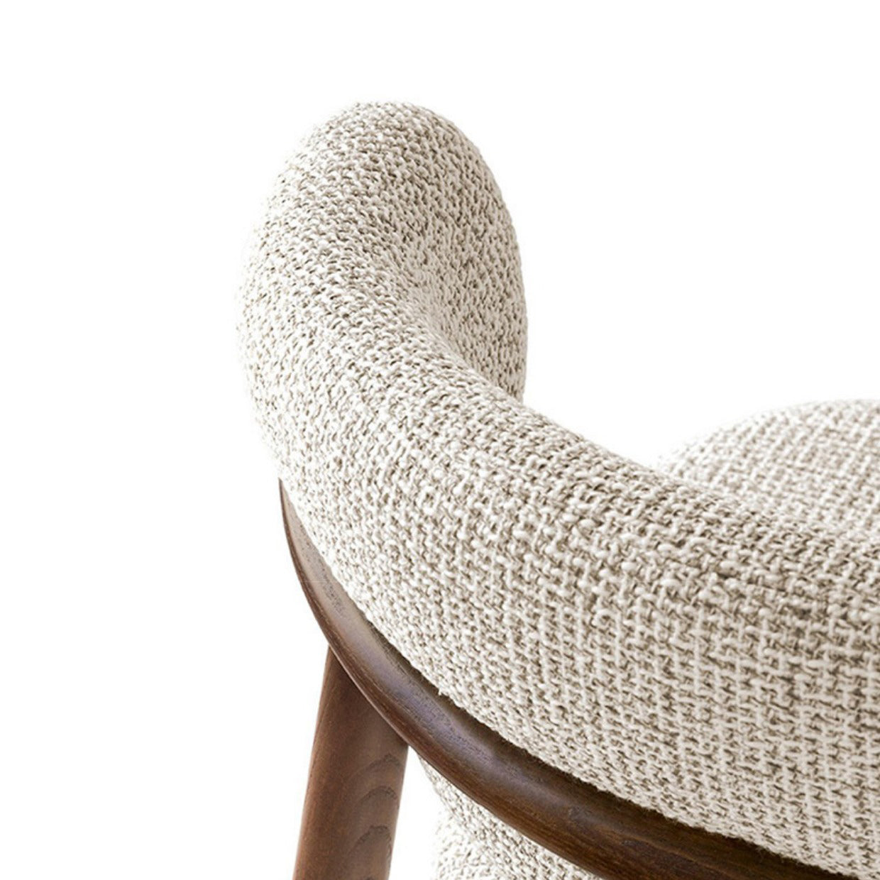 Modern Simple Side Chair Upholstered Dining Chairs with Wooden Base for Home Use