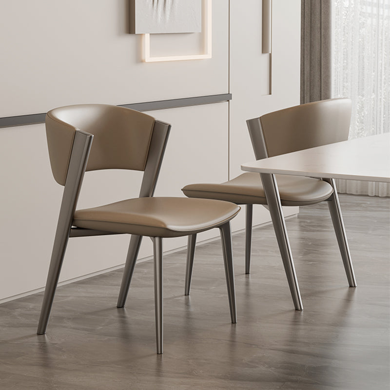 Modern Dining Room Upholstered Chair Faux Leather Home Dining Chair