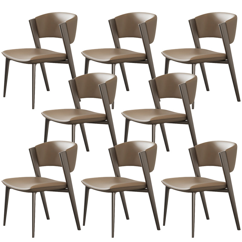 Modern Dining Room Upholstered Chair Faux Leather Home Dining Chair